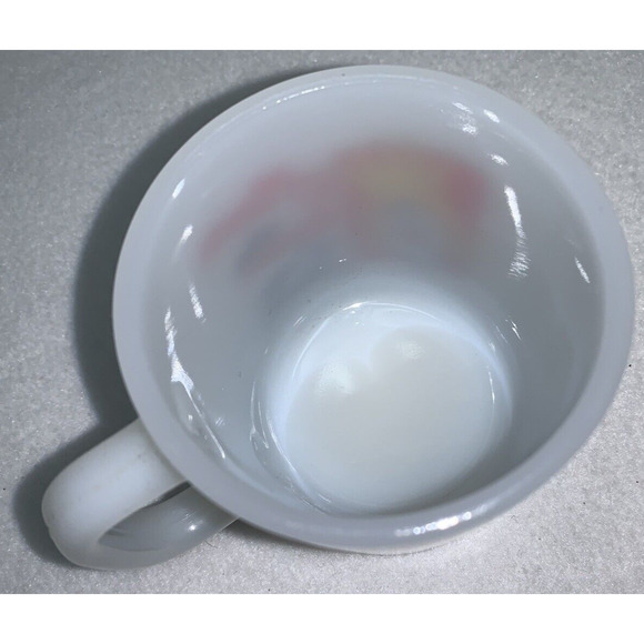 Mom the Queen of My Heart Glasbake USA Milk Glass Mug Mothers Day Gift Orange - Picture 5 of 9